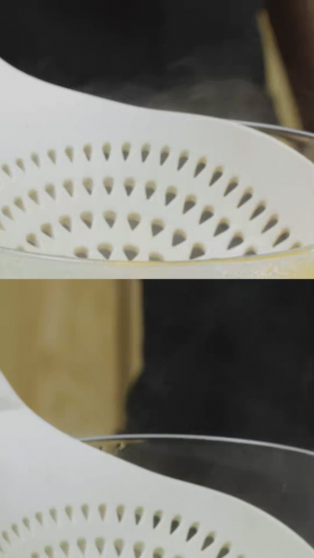 玉米筍對半切開、口蘑切片、豌豆去殼
